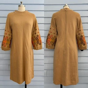 Vintage 60s Herman Marcus Embrodored Eyelet Balloon Sleeve Dress - Bild 1 von 7