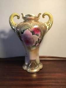 vintage nippon gold moriage rose design vase - Picture 1 of 8