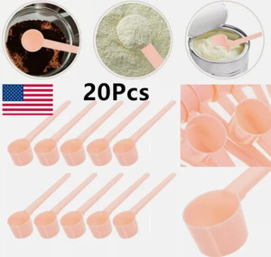 20Pcs Teaspoon Measuring Spoons - Pink Plastic Scoops for Coffee, Spice Jars US - Picture 1 of 17