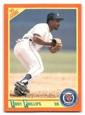 Tony Phillips 1990 Score Rookie & Traded #14T Detroit Tigers BASEBALL