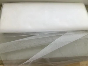 White dress net tulle tutu fairy mess wedding costume dance metre 60" fabric - Picture 1 of 1