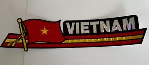 Pegatina reflectante bandera de Vietnam, acabado recubierto, calcomanía de patada lateral 12x2/12 - Imagen 1 de 1