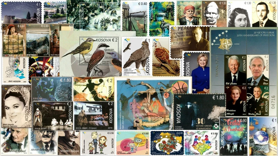 Kosovo Stamps 2019. Complete year all issues. Set and Souvenir sheet. MNH - Image 1 of 1