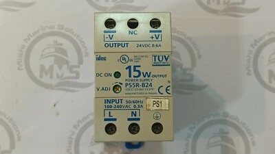 IDEC PS5R-B24 24V 0.6A 15W Power Supply - Adjustable Voltage, DIN Rail Mount - Image 1 of 4