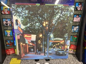 Pleasanton CA "Main St. at Twilight" 12x12 Giclee on Canvas 2/50 Debbie Wardrope - Picture 1 of 7
