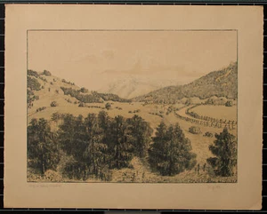 Pustertal Toblach Tirol Berglandschaft Günther monogrammiert Lithografie 1907 - Bild 1 von 2