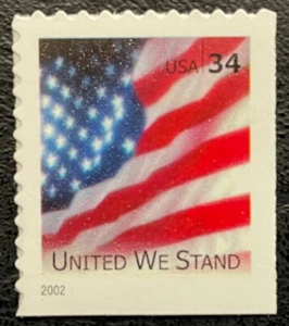 2002 Scott #3549b - 34¢ - FLAG - UNITED WE STAND - Booklet Single Stamp - MNH - Picture 1 of 1