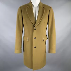 PAUL SMITH Größe 38 Olivgrün Wolle Kaschmir Spitze Revers Mantel - Bild 1 von 9