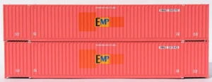 JTC N 53' High Cube Corrugated Side Containers EMP 'Ex-HUB GROUP Red' Set 535096 - Picture 1 of 1