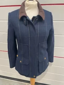 JOULES Tweed Field Coat - Navy Tweed Sz 8 RRP£259 FreeUKP&P *SAVE £150 on RRP - Picture 1 of 5