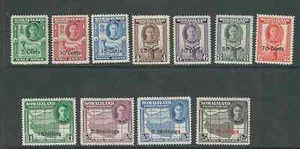 SOMALILAND 1951 KGVI revalued set complete (Scott 116-126) VF MH ZX - Picture 1 of 1