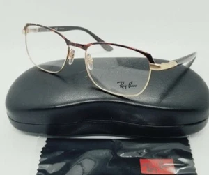 RAY BAN gold-tortoise RB6420 2917 52-17 EYEGLASSES FRAMES! NEW IN CASE! (Small) - Picture 1 of 9