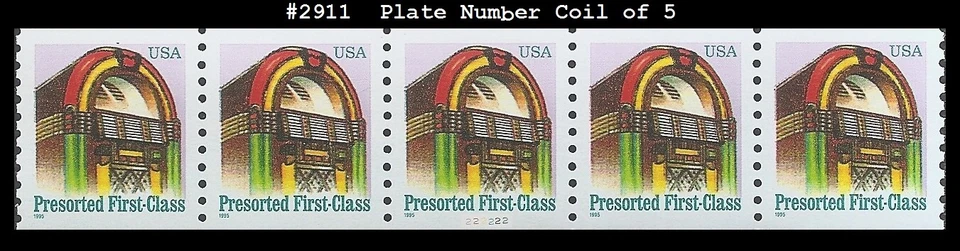 USA5 #2911 MNH PNC5 Pl #222222 Juke Box (BEP) - Image 1 of 1