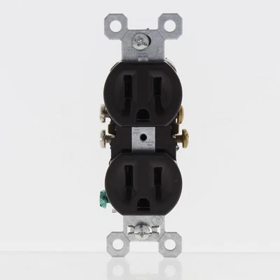 Pass & Seymour Legrand Brown Duplex Receptacle Outlet 15A 125V 3232 Scratched - Image 1 of 3
