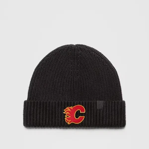 NEW NHL x lululemon Calgary Flames Close-Fit Wool-Blend Ribbed Knit Beanie Black - Picture 1 of 4