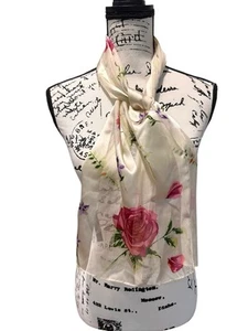 Echo Ivory Roses Silk Flowers 52" x 10.5 Rectangle EUC H93 - Picture 1 of 6