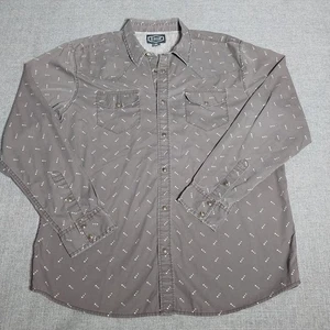 Gibson Langarm Pearl Snap Hemd Herren XL Braun Western - Bild 1 von 7