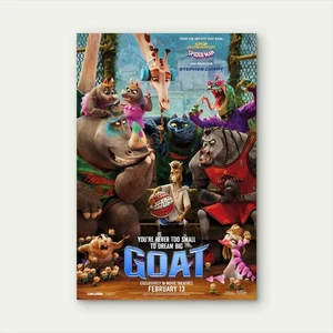 GOAT (2026) Movie Ready to Hang Metal Print - Foto 1 di 6