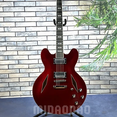 Custom Shop 335 Красная Электрогитара Полуполая хромированная фурнитура США в наличии - Изображение 1 из 4