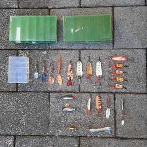 Konvolut alte Blinker Spinner ABU mepps, Effzett ... - Bild 1 von 15