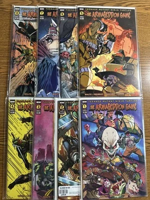 TMNT The Armageddon Game #1 2 3 4 5 6 7 8 Lote Completo Juego de Ejecución En estado bastante bueno/casi nuevo Foto 1 de 4