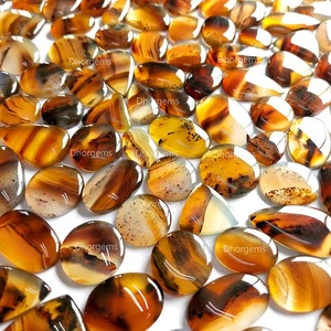 Top Quality Natural Montana Agate Cabochon Gemstone 10 Pcs Jewelry Making Lot - Picture 1 of 10