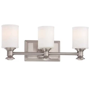 Minka Lavery 5173-84 Harbour Point 3-Light Bath Vanity in Brushed Nickel - Picture 1 of 2