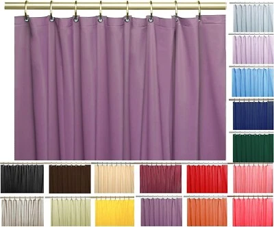 Elegant Heavy Duty Vinyl Shower Curtain Liner with 12 Metal Grommets Purple - Image 1 of 4
