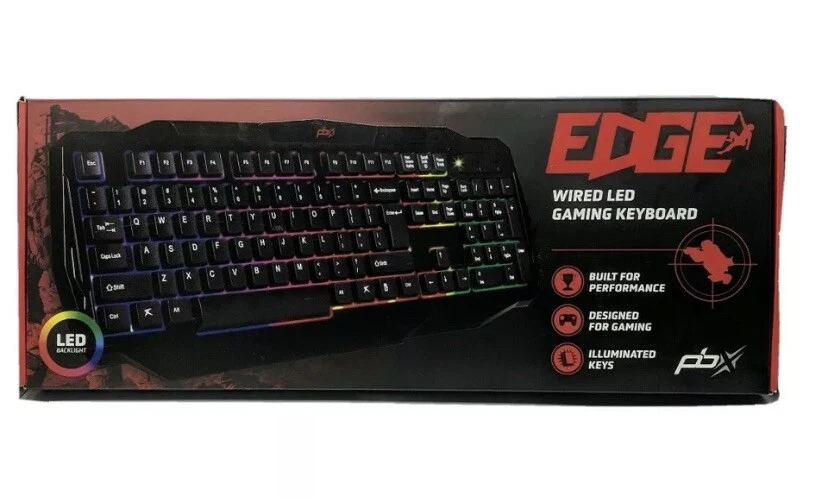 PBX-EDGE Wired LED Gaming Keyboard *Read* - Image 1 of 1