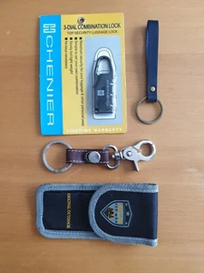 Konvolut Diebstahlsicherung Etui Messer Karabiner und Schlüsselanhänger - Bild 1 von 6
