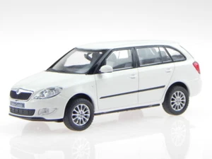 Skoda Fabia 2 Combi 2010 New Logo white diecast model car Abrex 1/43 - Picture 1 of 4