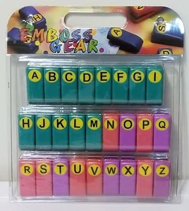 EMBOSSING SET - ALPHABET ABC - Scrapbook Scrapbooking Cards Invitation Journal - Picture 1 of 3