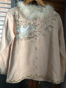 Heirloom Collectibles Vintage Colorful Button Sweater Large - Picture 1 of 10