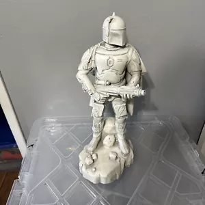 Statua in resina gnomo giardino prato Boba Fett 16" Star Wars rara HTF International - Foto 1 di 17