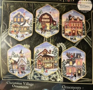 Dimensions Gold Collection Christmas Village Ornaments Cross Stitch Kit #8785 - Picture 1 of 10