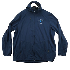 Port Authority Blue Polyester Hooded Active Wear Sports Jacket Men's Size UK 3XL