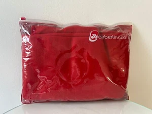 Air Berlin 2 In 1 Inflight Red Cabin Blanket + Inflatable Pillow - Bild 1 von 3