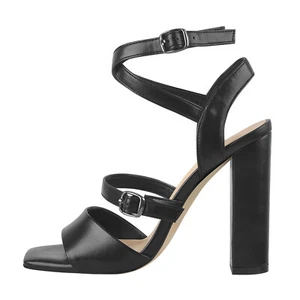 Women's Ankle Strap Open Toe Wedding Dress Sandals High Chunky Block Heel Shoes - Picture 1 of 10