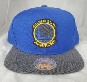 Golden State Warriors Mitchell & Ness NBA Team Color Cation Snapback Cap - Picture 1 of 11
