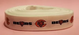 Nastro poliestere grosgrain 20 iarde Chicago Bears 1" Illinois calcio - Foto 1 di 4