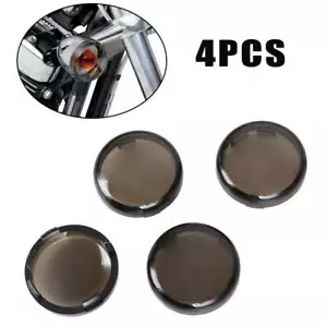 4 pcs Smoke Motorcycle Turn Signal Light Lens Covers For Harley 883 1986-2015 - Picture 1 of 9