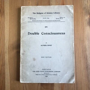 On Double Consciousness ~ Alfred Binet ~ Psychology (New Edition PB 1898) - Picture 1 of 8