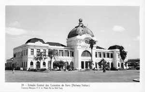 Postcard size Photo LOURENCO MARQUES Mozambique. The Railway Station 1954 - Bild 1 von 1