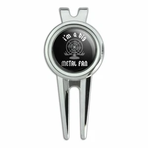 I'm a Big Metal Fan Rock Roll Funny Humor Golf Divot Repair Tool and Ball Marker - Picture 1 of 5