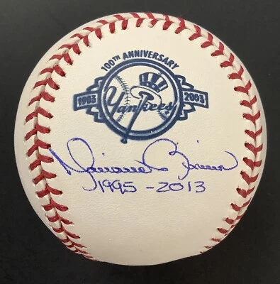 Mariano Rivera Signed Baseball Selig 100Anniv Yankee Logo Autograph Insc PSA/DNA - Image 1 of 4