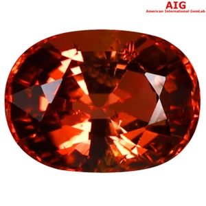 2,95 ct AIG zertifiziert wunderbare ovale Form (10 x 7 mm) orange rosa Turmalin - Bild 1 von 2