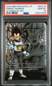 PSA10 DRAGON BALL SUPER GIOCO DI CARTE VEGETA #E02-04 ENERGY MARKER ARTE ALTERNATIVA - Foto 1 di 4