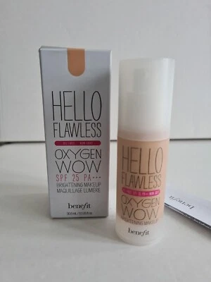 Benefit Hello Flawless Oxygen Wow Foundation Cheers to Me CHAMPAGNE 30ml BNIB x1 - Image 1 of 4