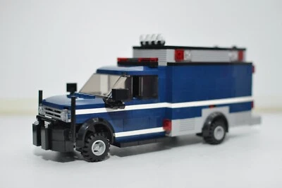 Camión ESU Policía Personalizado Modelo Azul Oscuro Compatible y Construido con Ladrillos LEGO® Foto 1 de 3
