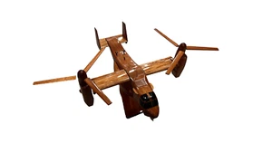 V22 Osprey Osage Mahagoni Holz Desktop Hubschrauber - Bild 1 von 4